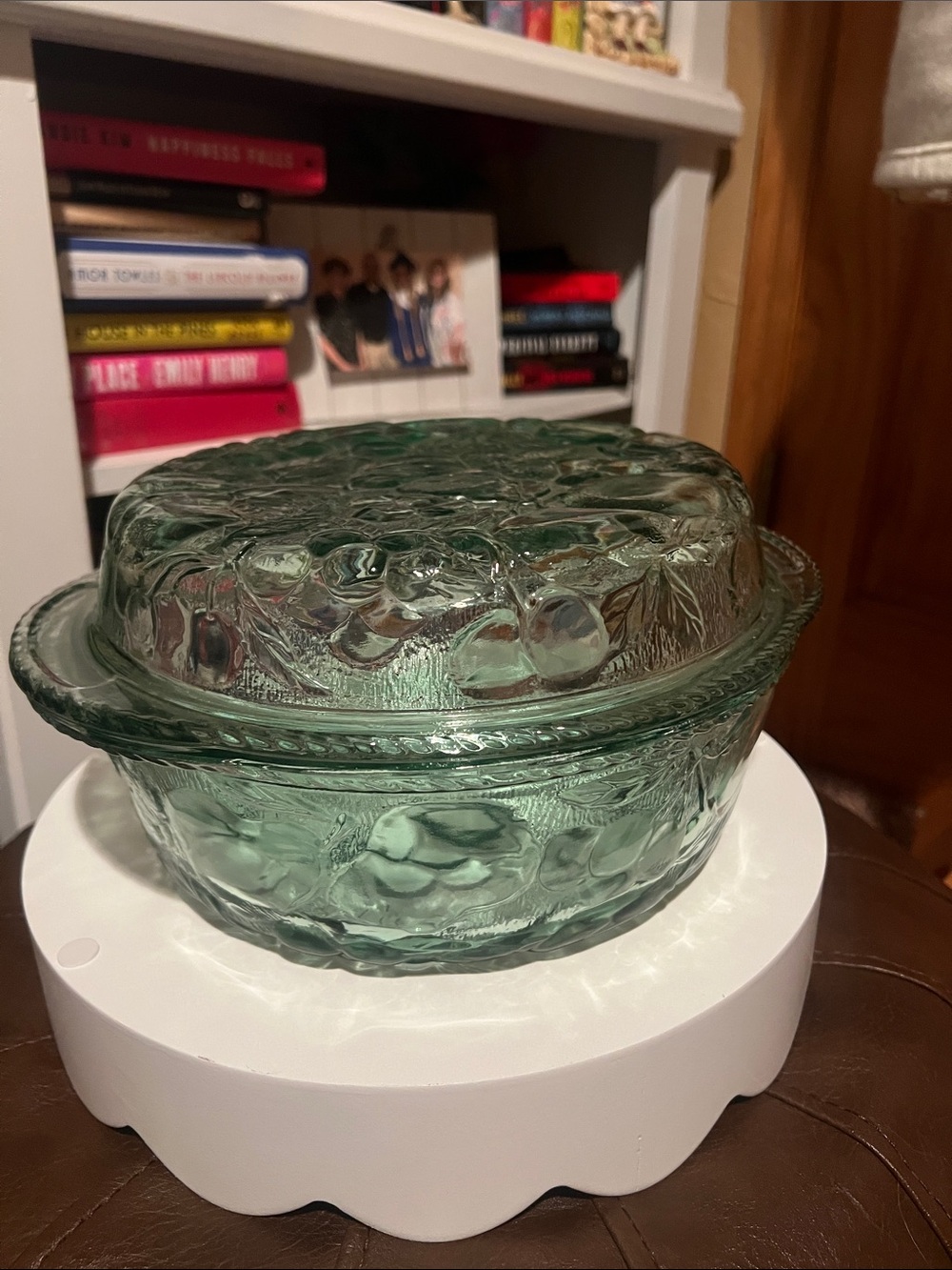 Libby Orchard Glass Covered Casserole Dish - Seafoam Green